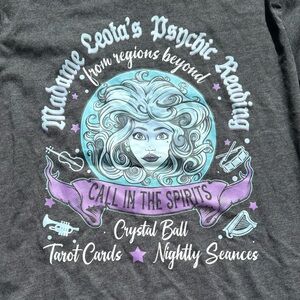 HANES DISNEY WOMENS SIZE MEDIUM HAUNTED MANSION  Dark Gray Tee